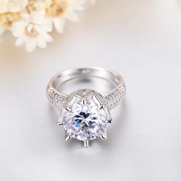 Princess CZ Engagement Ring - Picture 6 of 6